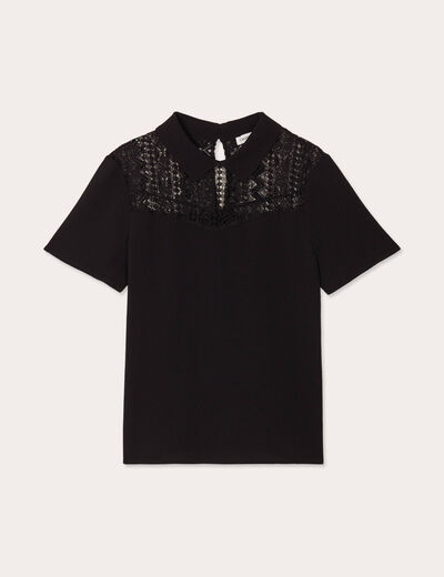T-shirt manches courtes noir femme