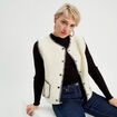 Gilet sans manches ecru femme