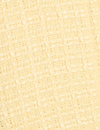 Veste droite tweed jaune clair femme