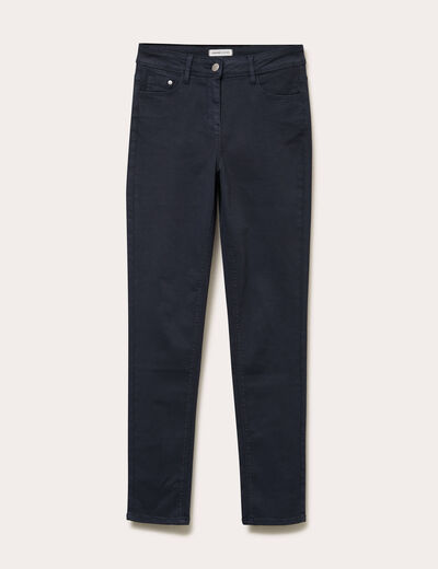 Jeans slim 5 poches bleu marine femme