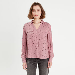 chemise manches longues rose femme Chemise manches longues rose femme