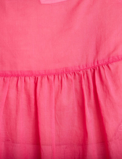 Blouse oversize manches longues rose fushia femme