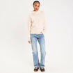 Pull avec col roul&eacute; ecru femme