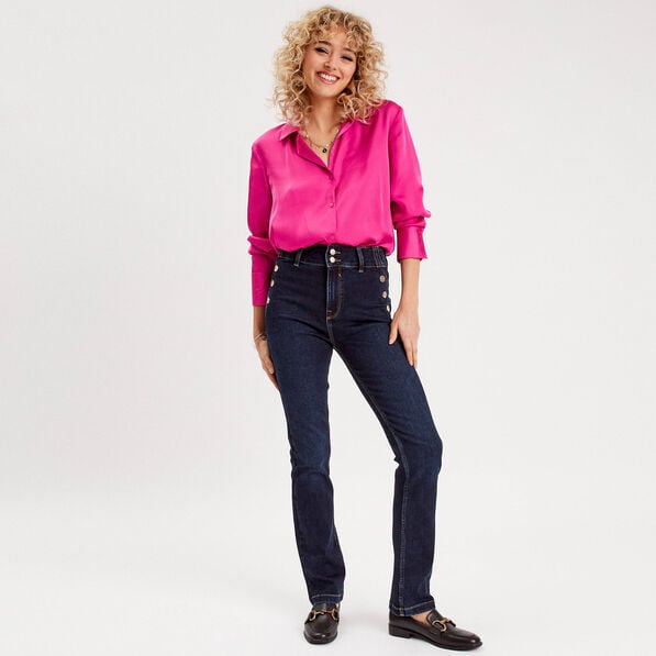 jeans regular stretch denim brut femme Jeans regular stretch denim brut femme