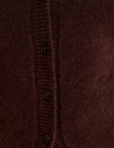 Gilet sans manches ajusté marron foncé femme