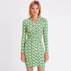 robe ajustee froncee vert femme Robe ajustée froncée vert femme