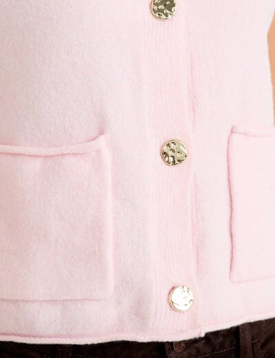 Gilet sans manches rose clair femme