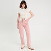 Jeans large rose clair femme