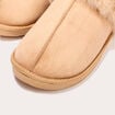 Chaussons fausse fourrure sable femme