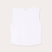 Débardeur cropped blanc femme