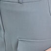 Jupe-short droite poches rabat bleu gris femme