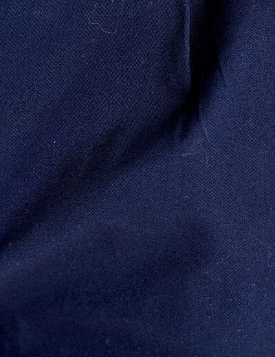 Short chino ceinturé bleu marine femme