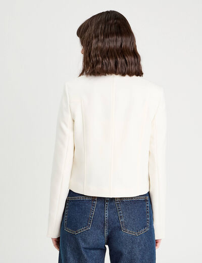 Veste esprit blazer ecru femme