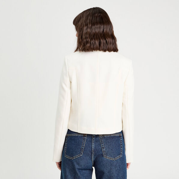 Veste esprit blazer ecru femme