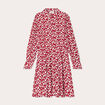 Robe chemise patineuse rouge femme