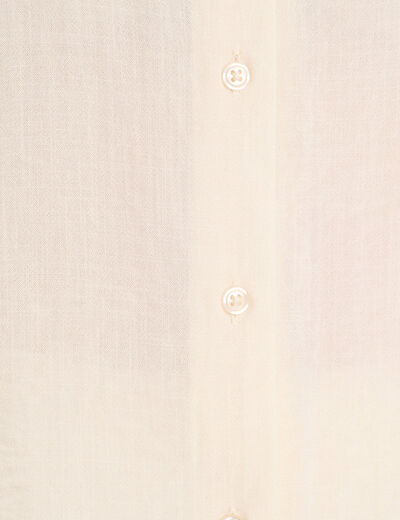 Chemise manches courtes ecru femme