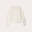 Pull avec franges ecru femme