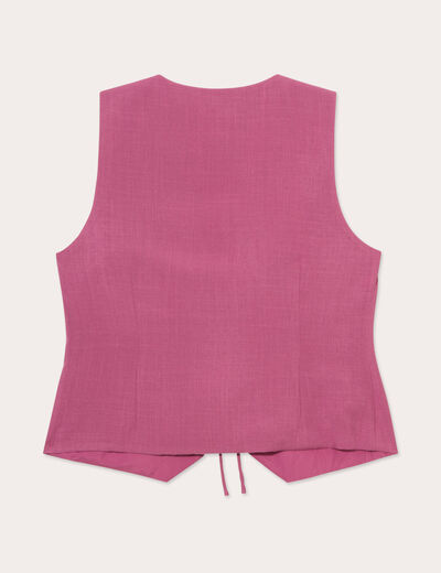 Gilet sans manches prune femme