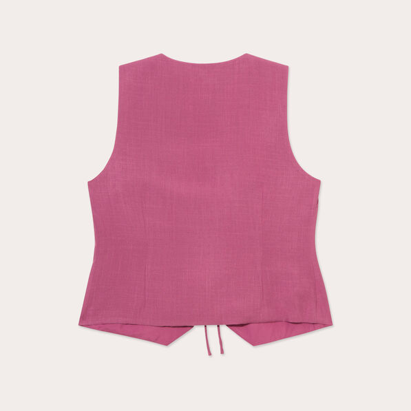 Gilet sans manches prune femme