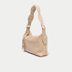 Sac port&eacute; &eacute;paule d&eacute;tails clout&eacute;s marron femme