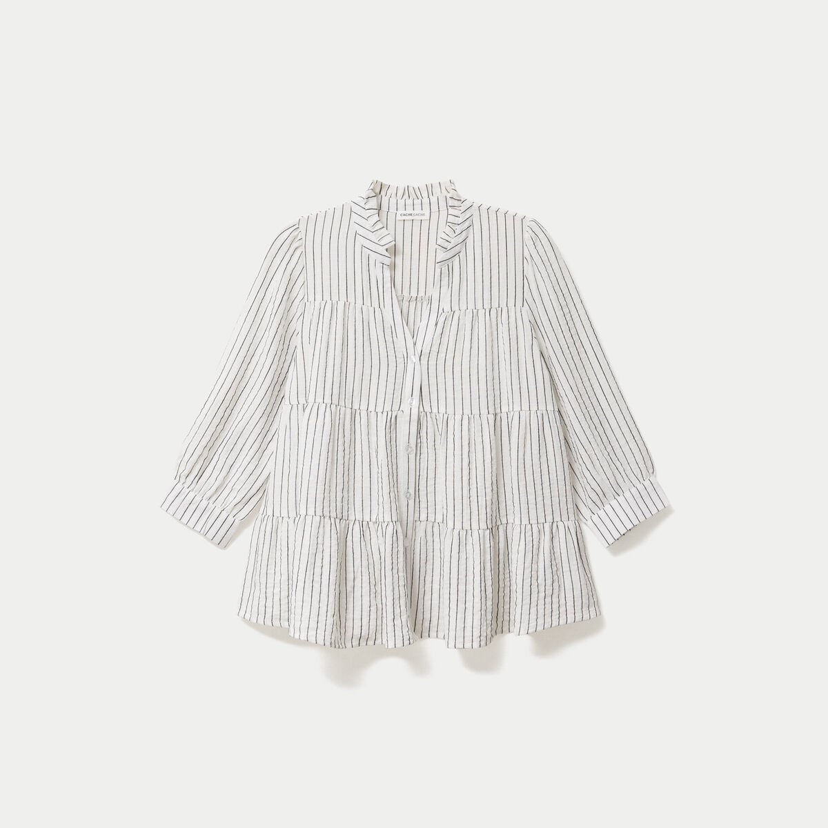 Blouse ample manches longues blanc femme