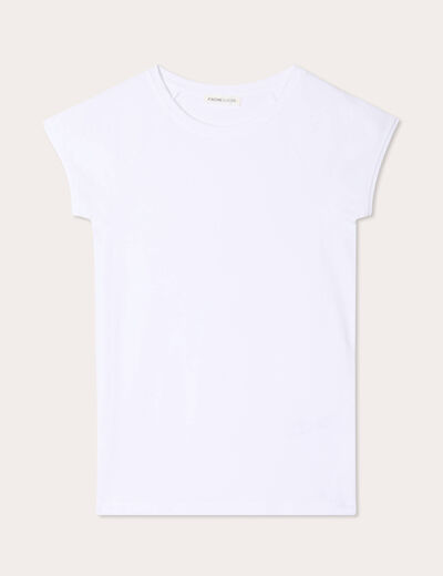 T-shirt manches courtes blanc femme