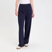 Pantalon large bleu marine femme