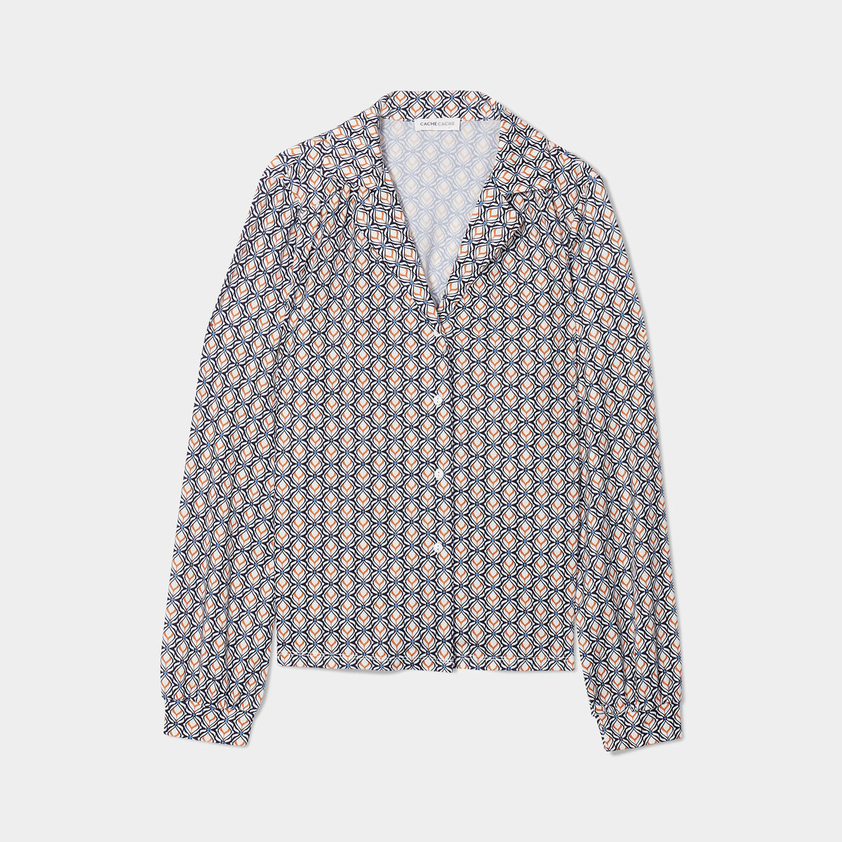 Chemise col cubain blanc femme