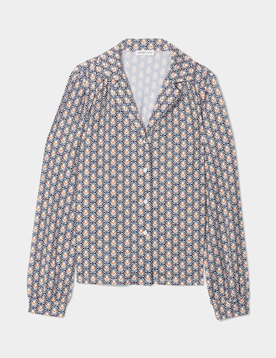Chemise col cubain blanc femme