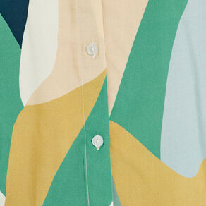 Chemise manches longues vert femme