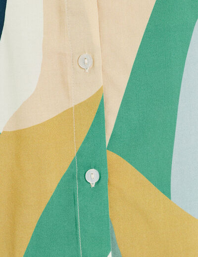 Chemise manches longues vert femme