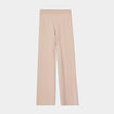 Pantalon tricot jambe large sable femme