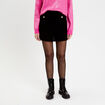 Short stretch d&eacute;tails coeur noir femme