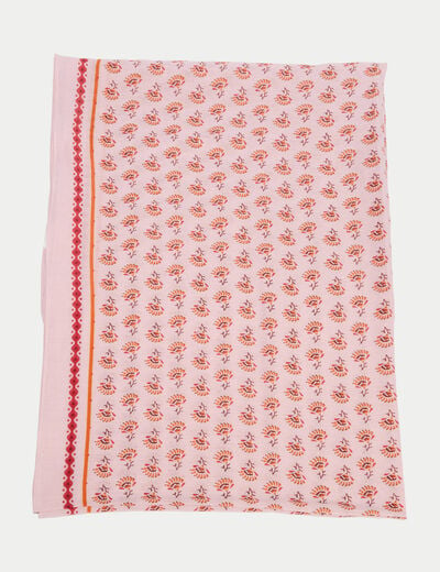 Foulard rose clair femme