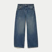 Jean wide leg taille basse denim double stone femme