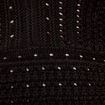 Débardeur cropped crochet noir femme