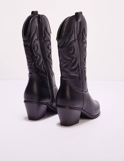 Bottes esprit western noir femme