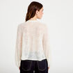 Blouse maille fantaisie ecru femme