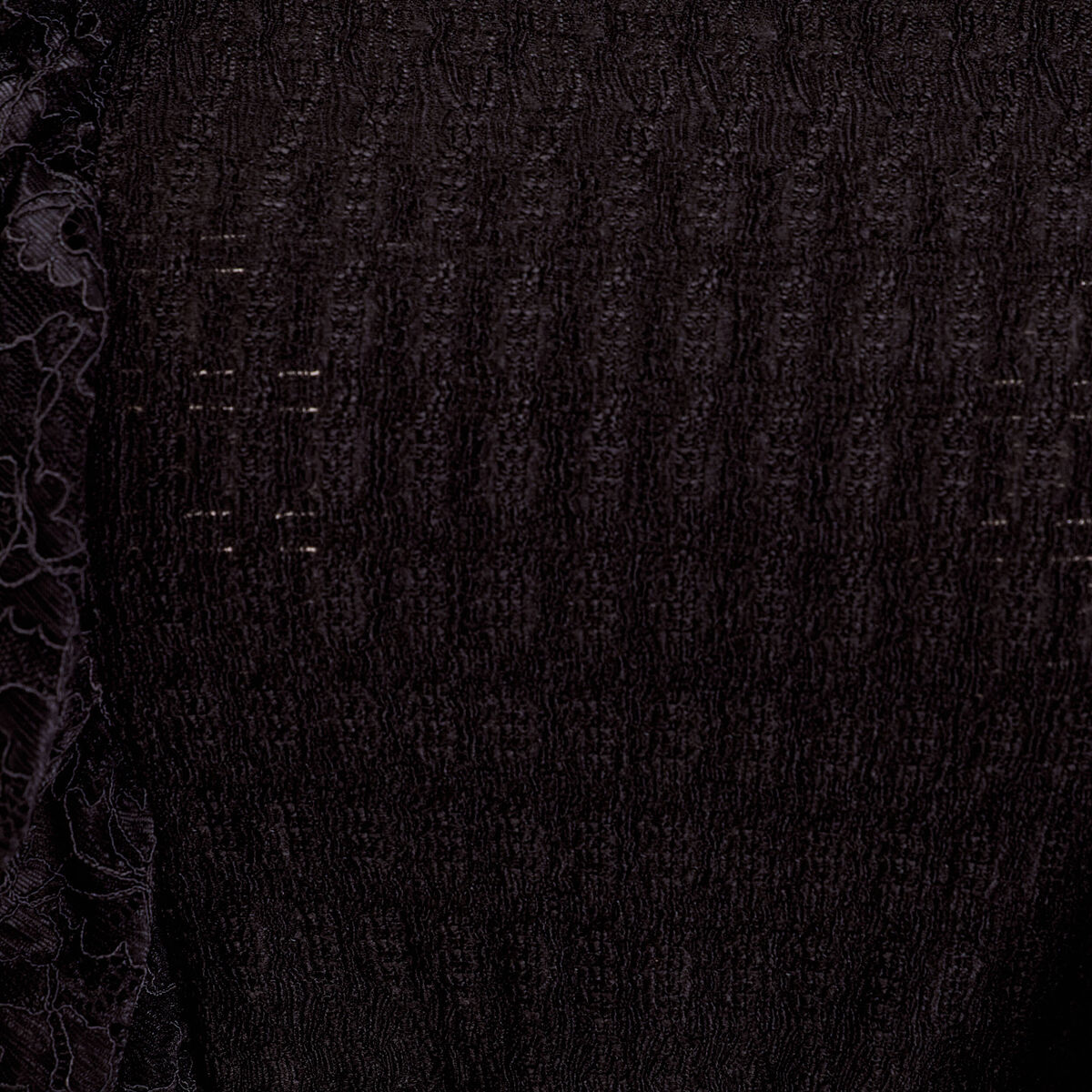 Top sans manches dentelle bas resserr&eacute; noir femme