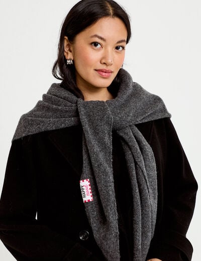 Foulard gris fonc&eacute; femme