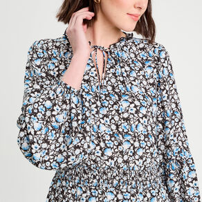 robe evasee volantee noir femme Robe évasée volantée noir femme