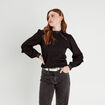 Blouse manches longues noir femme