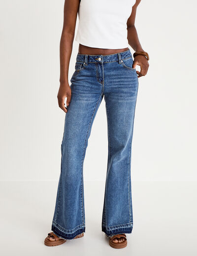 Jean bootcut taille standard denim stone femme