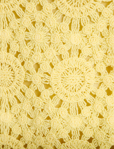 D&eacute;bardeur effet crochet jaune clair femme