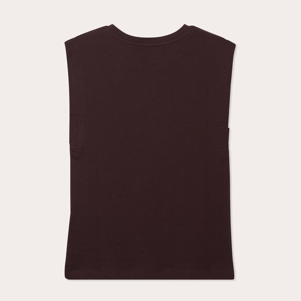 debardeur sans manches marron fonce femme Débardeur sans manches marron foncé femme