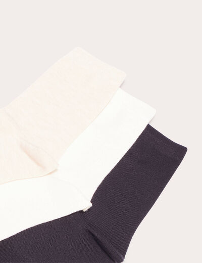 Lot 3 paires chaussettes noir femme