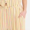 Pantalon large fluide jaune paille femme