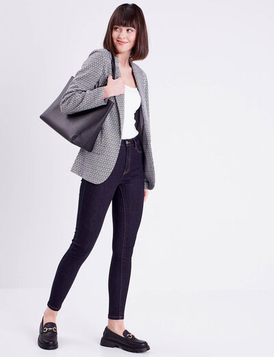 Jeans skinny taille standard denim brut femme