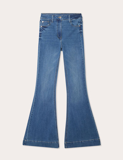 Jeans flare denim stone femme