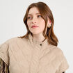 Veste sans manches matelassée taupe femme